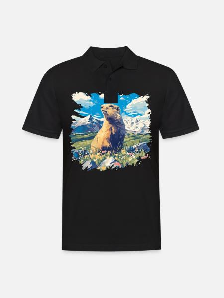 Marmots Groundhog - Men's Polo Shirt - black