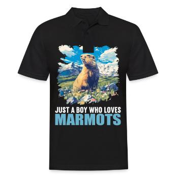 Murmeltiere Murmeltier - Männer Poloshirt - Schwarz - Vorne - Kai (181cm)