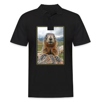 Marmots Groundhog - Men's Polo Shirt - black - Front - Kai (181cm)
