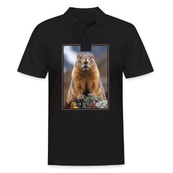 Marmots Groundhog - Men's Polo Shirt - black - Front - Kai (181cm)
