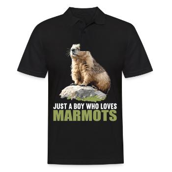Murmeltiere Murmeltier - Männer Poloshirt - Schwarz - Vorne - Kai (181cm)