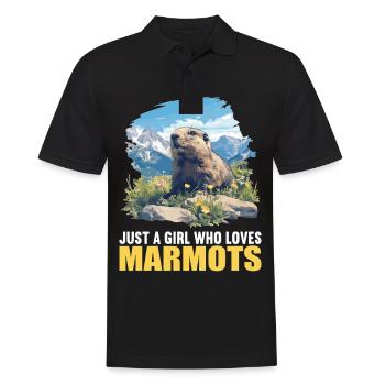 Murmeltiere Murmeltier - Männer Poloshirt - Schwarz - Vorne - Kai (181cm)