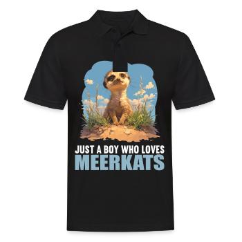 Meerkat Erdmännchen - Polo Homme - noir - Devant - Kai (181cm)