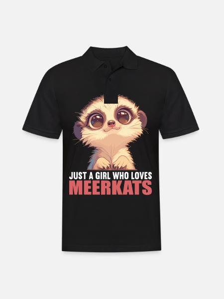 Meerkat Erdmännchen - Men's Polo Shirt - black