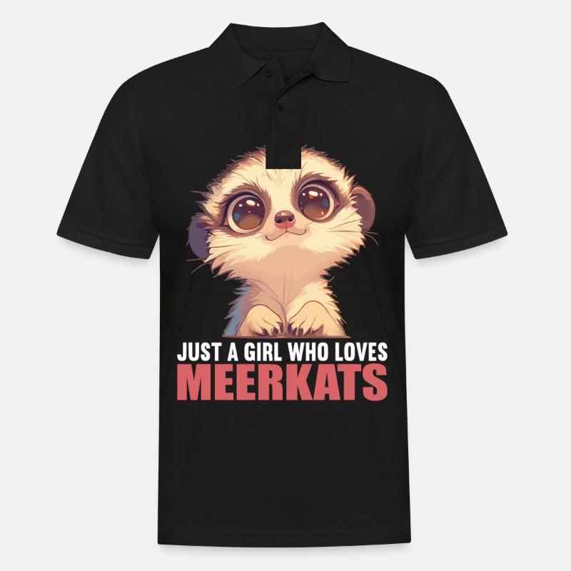 Meerkat Erdmännchen - Polo Homme - noir
