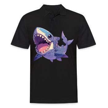 Grands requins blancs Grand requin blanc - Polo Homme - noir - Devant - Kai (181cm)