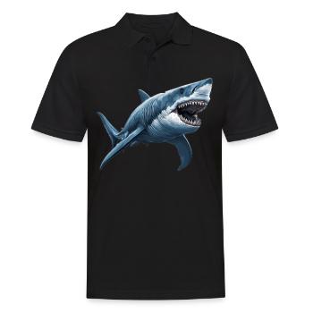 Grands requins blancs Grand requin blanc - Polo Homme - noir - Devant - Kai (181cm)