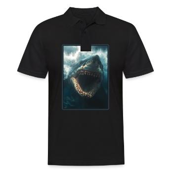 Grands requins blancs Grand requin blanc - Polo Homme - noir - Devant - Kai (181cm)