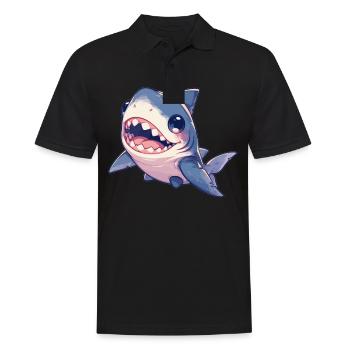 Haie Hai - Männer Poloshirt - Schwarz - Vorne - Kai (181cm)