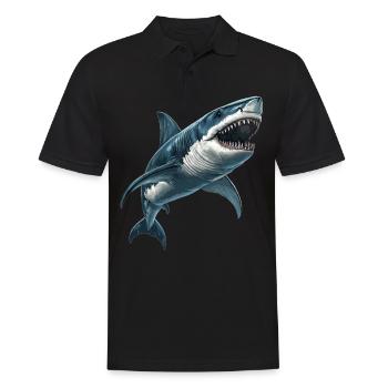 Haie Hai - Männer Poloshirt - Schwarz - Vorne - Kai (181cm)
