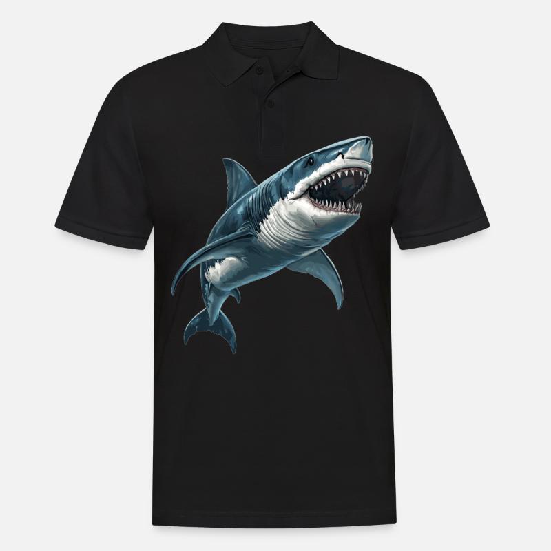 Requins Requin - Polo Homme - noir
