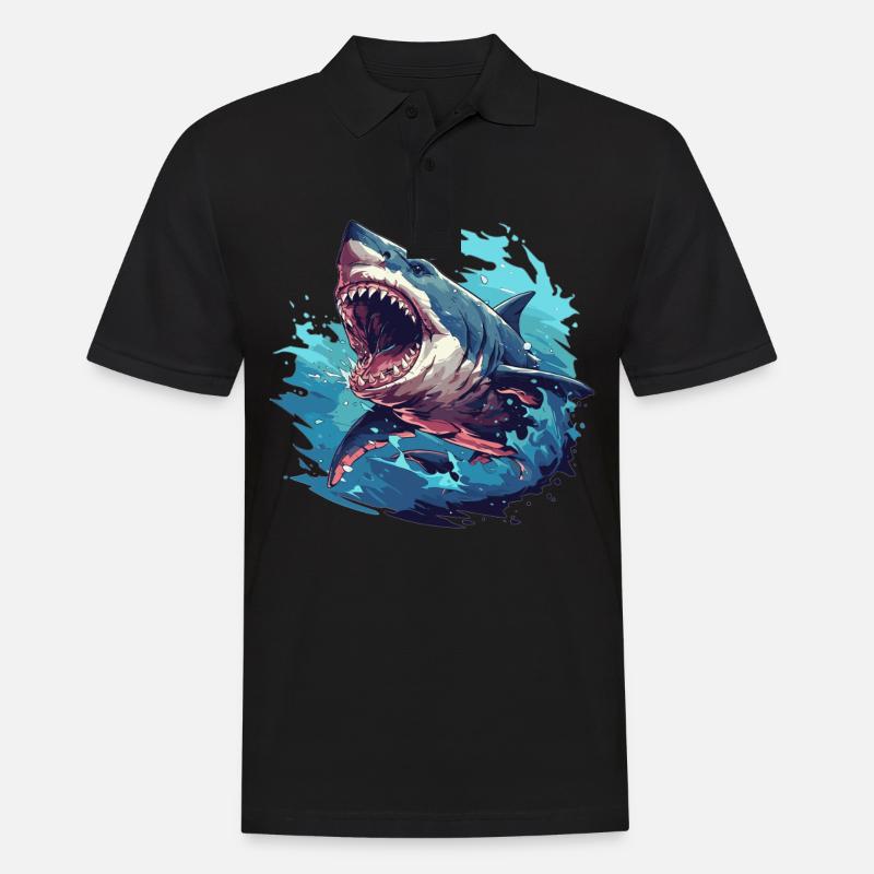 Sharks Shark - Men's Polo Shirt - black