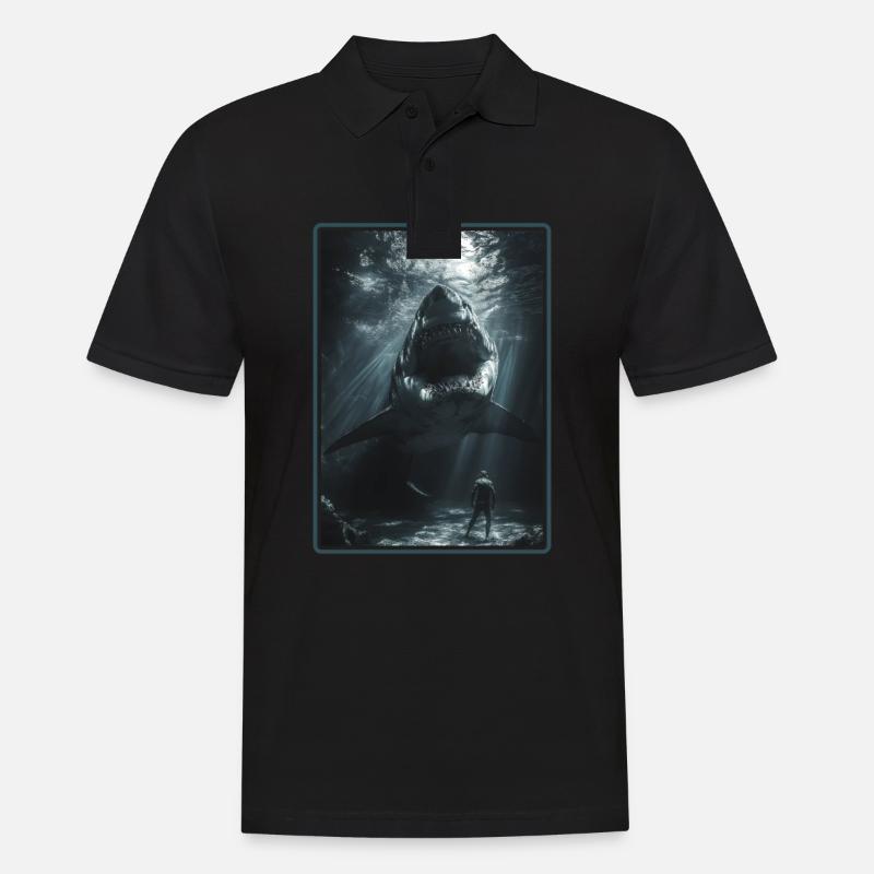 Requins Requin - Polo Homme - noir