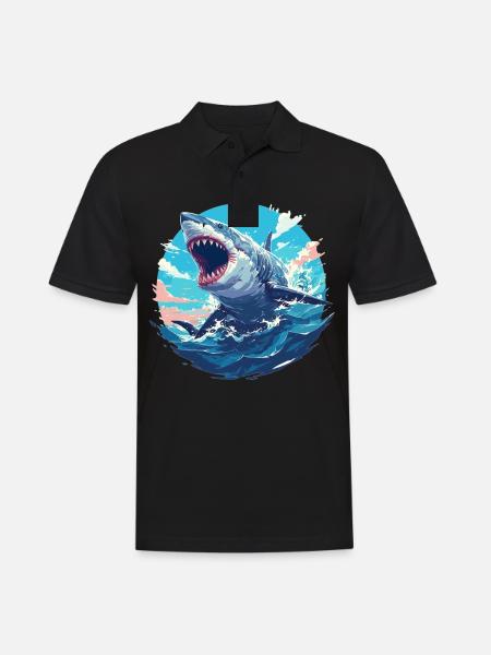Sharks Shark - Men's Polo Shirt - black
