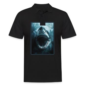 Haie Hai - Männer Poloshirt - Schwarz - Vorne - Kai (181cm)