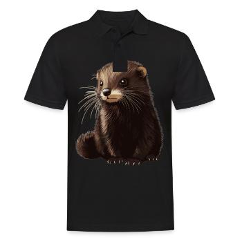 Nerze Nerz - Männer Poloshirt - Schwarz - Vorne - Kai (181cm)