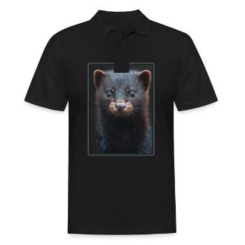 Nerze Nerz - Männer Poloshirt - Schwarz - Vorne - Kai (181cm)