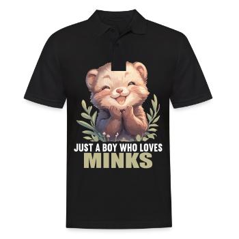 Nerze Nerz - Männer Poloshirt - Schwarz - Vorne - Kai (181cm)