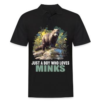 Nerze Nerz - Männer Poloshirt - Schwarz - Vorne - Kai (181cm)