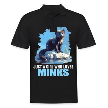Nerze Nerz - Männer Poloshirt - Schwarz - Vorne - Kai (181cm)