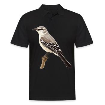 Spottdrosseln Spottdrossel - Männer Poloshirt - Schwarz - Vorne - Kai (181cm)