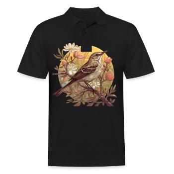 Spottdrosseln Spottdrossel - Männer Poloshirt - Schwarz - Vorne - Kai (181cm)