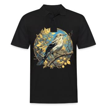 Spottdrosseln Spottdrossel - Männer Poloshirt - Schwarz - Vorne - Kai (181cm)