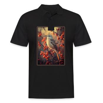Spottdrosseln Spottdrossel - Männer Poloshirt - Schwarz - Vorne - Kai (181cm)