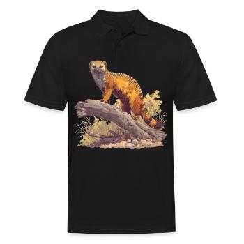 Mungos Mungo - Männer Poloshirt - Schwarz - Vorne - Kai (181cm)