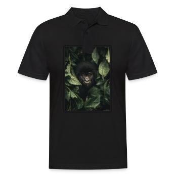 Berggorillas Berggorilla - Männer Poloshirt - Schwarz - Vorne - Kai (181cm)