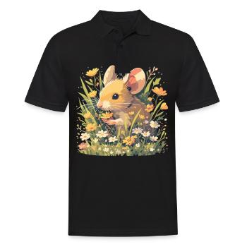 Mäuse Maus - Männer Poloshirt - Schwarz - Vorne - Kai (181cm)