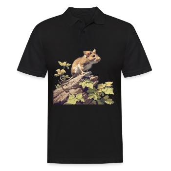 Mäuse Maus - Männer Poloshirt - Schwarz - Vorne - Kai (181cm)