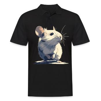 Mäuse Maus - Männer Poloshirt - Schwarz - Vorne - Kai (181cm)