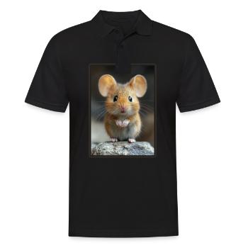 Mäuse Maus - Männer Poloshirt - Schwarz - Vorne - Kai (181cm)