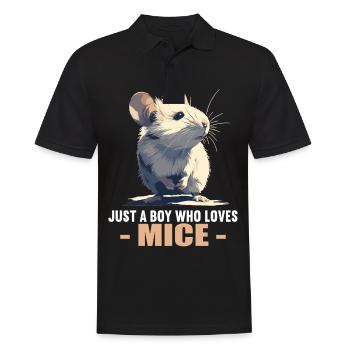 Mäuse Maus - Männer Poloshirt - Schwarz - Vorne - Kai (181cm)