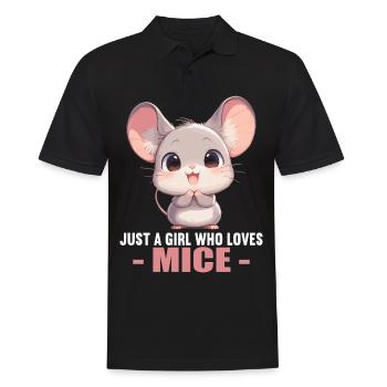 Mäuse Maus - Männer Poloshirt - Schwarz - Vorne - Kai (181cm)