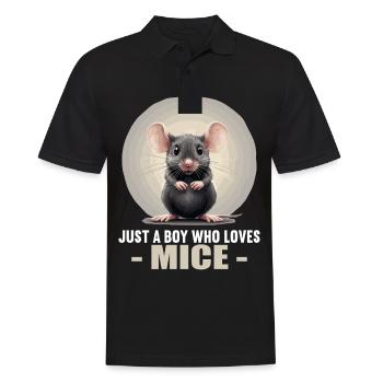 Mäuse Maus - Männer Poloshirt - Schwarz - Vorne - Kai (181cm)