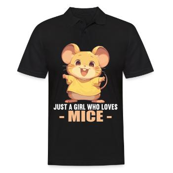 Mäuse Maus - Männer Poloshirt - Schwarz - Vorne - Kai (181cm)