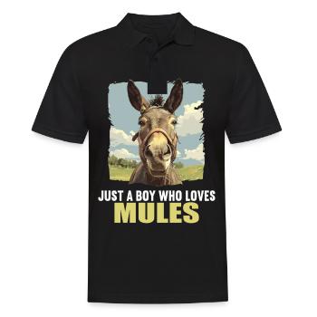 Mules Mule - Men's Polo Shirt - black - Front - Kai (181cm)