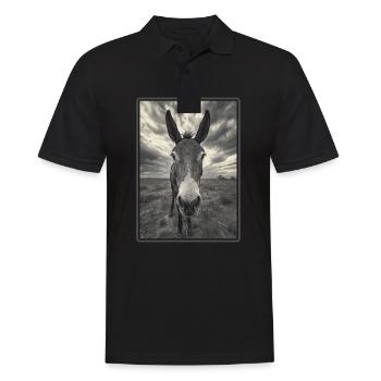 Âne Esel - Polo Homme - noir - Devant - Kai (181cm)