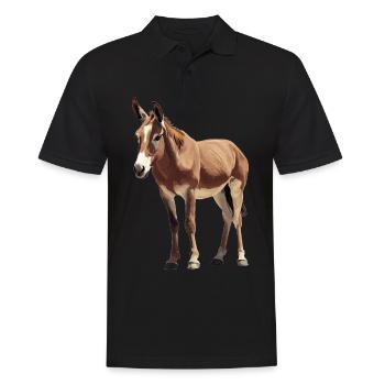 Âne Esel - Polo Homme - noir - Devant - Kai (181cm)