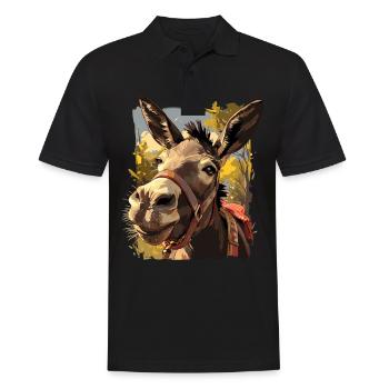 Âne Esel - Polo Homme - noir - Devant - Kai (181cm)