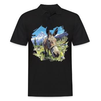 Âne Esel - Polo Homme - noir - Devant - Kai (181cm)
