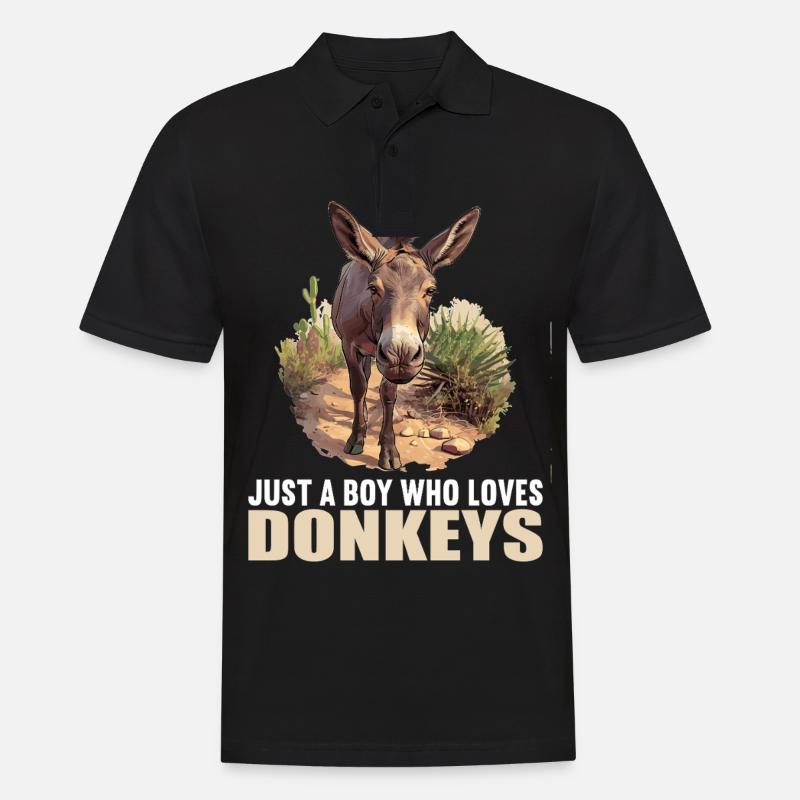 Donkey Esel - Männer Poloshirt - Schwarz