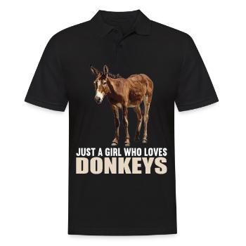 Donkey Esel - Männer Poloshirt - Schwarz - Vorne - Kai (181cm)