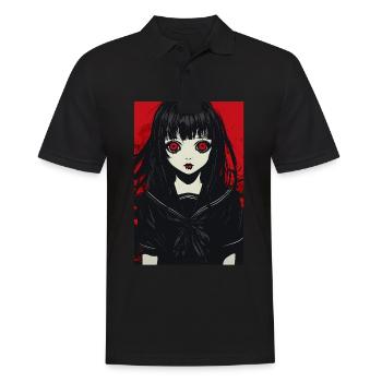 Horror Anime Manga Japan Japanese Creepy Kawaii - Men's Polo Shirt - black - Front - Kai (181cm)