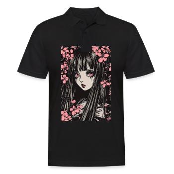 Horror Anime Manga Japan Japanese Creepy Kawaii - Men's Polo Shirt - black - Front - Kai (181cm)