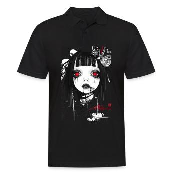 Horror Anime Manga Japan Japanese Creepy Kawaii - Men's Polo Shirt - black - Front - Kai (181cm)