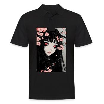 Horror Anime Manga Japan Japanese Creepy Kawaii - Men's Polo Shirt - black - Front - Kai (181cm)