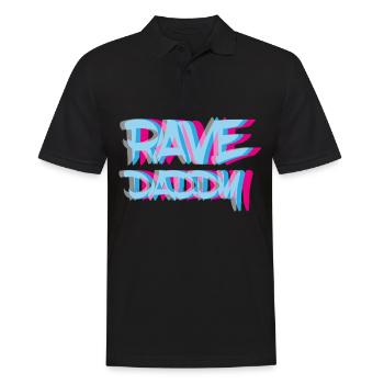Rave Daddy EDM Music Festival Father Optical - Männer Poloshirt - Schwarz - Vorne - Kai (181cm)